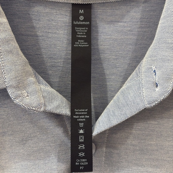 Lululemon Commission Button Down Shirt W/Zippered Pocket—Like New—Casual—M - Picture 12 of 12
